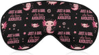 Unisex Eye Mask Sleeping Mask Light Blocking Out, Smooth and Comfortable Night Sleep Blindfold Just A Girl Who Loves Cute Axolotl for Travel with Adjustable Strap