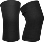 Knee Brace 2 Pack Knee Pads, 1 Pair Knee Braces Compression Sleeves For Women Men, Knee Protector for Knee Pain Joint Protect Knee Support For Sport Running Fitness Football Basketball (Black)