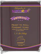 Dekozauber24 Fondant brown, 1.1 LB, for cakes and figurines, gluten free, slight vanilla taste, brown fondant icing ready to roll for edible cake decoration