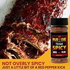 RubWise Texas Style Spicy BBQ Brisket Rub (1 lb) No MSG | Dry Spice Blend Seasonings for Smoking and Grilling | Meat Rubs for Smoker | Savory & Hot Seasoning for Beef, Burgers, Ribs, Steak, Chicken