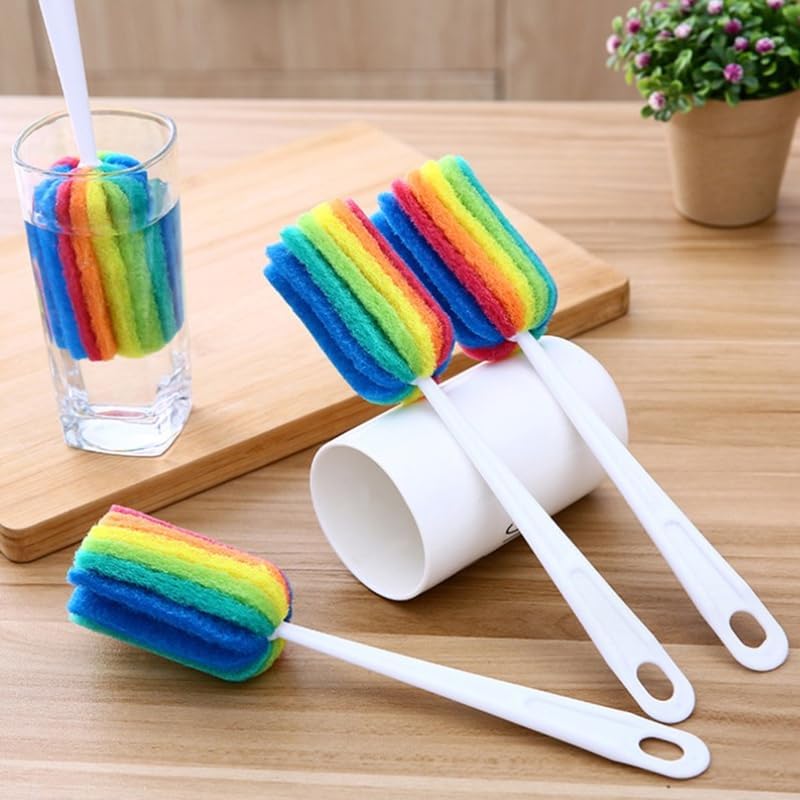 Bottle Brush Long Handle Soft Cleaning Brush Washing Sponge for Cup Mug Glass Cleaning Utensils