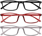 URAQT Blue Light Glasses for Women Men, Blue Light Blocking Glasses Computer Gaming Eyeglasses Clear Lens Reading Glasses
