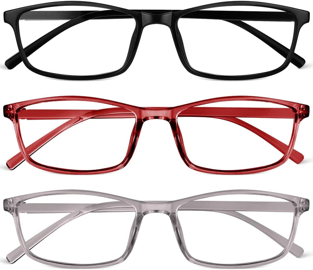 URAQT Blue Light Glasses for Women Men, Blue Light Blocking Glasses Computer Gaming Eyeglasses Clear Lens Reading Glasses