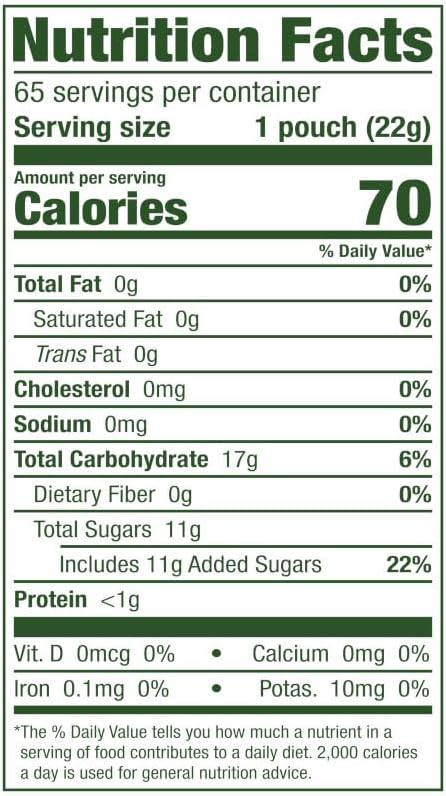 Black Forest USDA Organic Gummy Bears - 65 Pouches - .0.8Oz Each