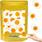 Fruidles Large Fried Egg Gummy Omelet Candy, Delicious Fruit Flavors Gummies (Half-Pound)