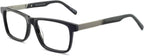 OCCI CHIARI Blue Light Filter Computer Glasses for Mens Rectangle Eyewear Clear Optical Eyeglasses Frame (M-OC7220 Black)