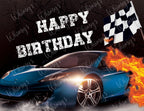 Birthday Race Car Edible Icing Image (1/4 Sheet)