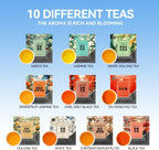 BEI CAI Tea Bags Sampler Assortment Box (50 Count) 10 Different Flavors,Perfect Variety Individually Wrapped Tea Bag,Perfect for Hotels, Offices, Food Service Gift Set &Sampler Variety Pack