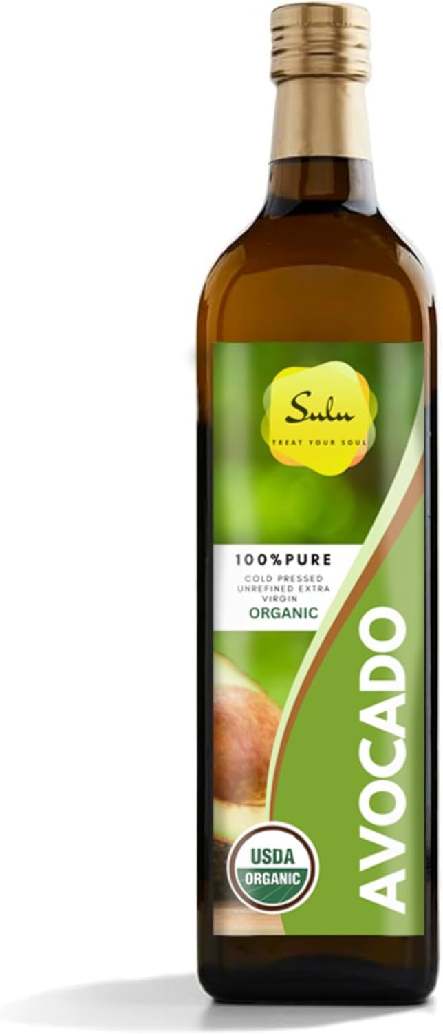 USDA Certified Organic Cold Pressed Unrefined Raw Avocado Oil - 16 fl.oz