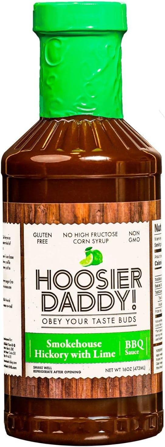 Hoosier Daddy BBQ Sauce Smokehouse Hickory with Lime 16oz