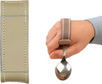 Sammons Preston Universal Cuff, Medium, Leather Adaptive Utensil & Writing Aid Holder with Elastic Strap, 3" Knuckle Width, Assistive Device for Limited Hand Ability or Grip Strength