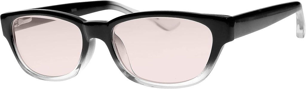 Real Glass Reading Glasses G502 with Pink Magnifying Lenses, UV Blocking Comfort Tint, 0.25 to 3.00 Diopter