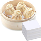 Patelai 1500 Pcs Parchment Paper Squares 2.75 x 2.75 Inch Small Hamburger Patty Paper Nonstick Precut Wax Papers Bamboo Steamer Liner for Burger Patty Pancakes Cookies Candy Dumplings Baking Cooking