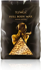 Italwax Luxury Full Body Wax - 1kg / 2.2lb - Hard wax beads for hair removal - Unscented - ideal for sensitive skins - Depilatory Cream, Film Wax - Full Body Wax Limited Edition