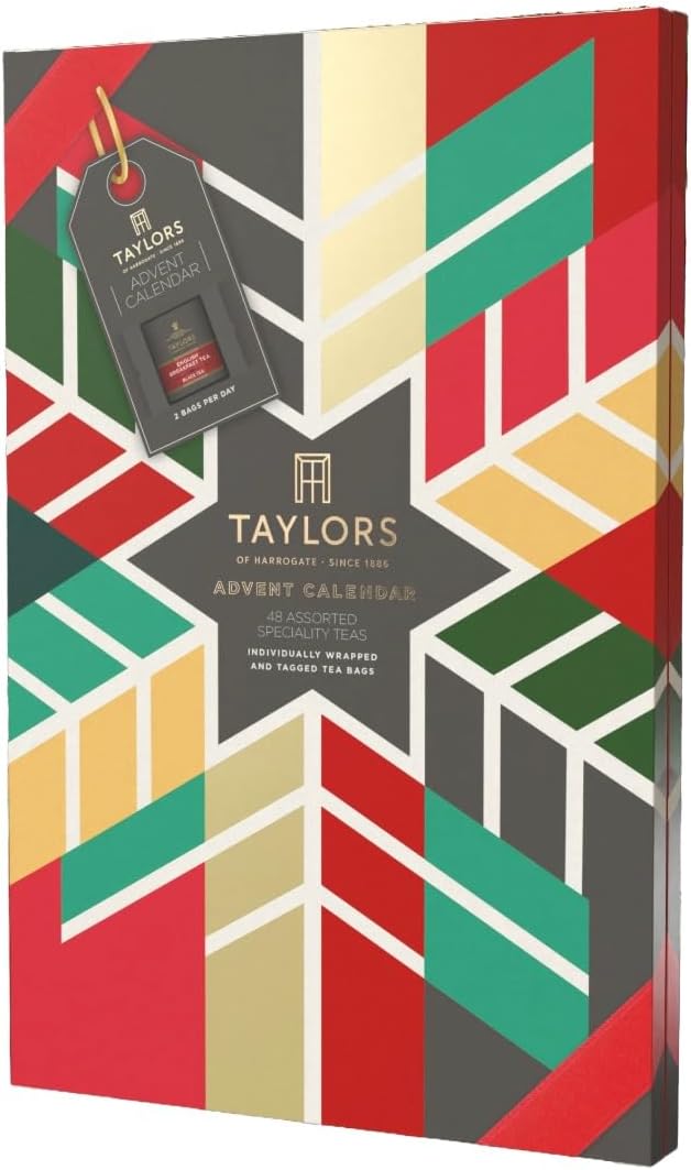 NEW Taylors of Harrogate Holiday Tea Advent Calendar 2025 Gift Set – 24 Days, 48 Tea Bags – Countdown to Christmas with Premium British Teas