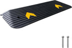 Rubber Threshold Ramp for Doorways Heavy Duty 3.8cm 1.5" Rise Wheelchair Ramp, 1 Pack Recycled Rubber Power Curb Ramp for Door Threshold Wheelchair Scooter Ramp Curb Ramp (RTR38)