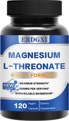 Magnesium L-threonate Supplement 2000mg,Magnesium Threonate with Vitamin C & Vitamin D3,High-Absorption,Max Potency,Support Clarity,Zzz &Immune,Non-GMO & Gluten Free,120 Capsules (Pack of 1)