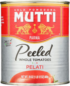 Mutti Whole Peeled Tomatoes (Pelati), 28 oz. | 12 Pack | Italy’s #1 Brand of Tomatoes | Fresh Taste for Cooking | Canned Tomatoes | Vegan Friendly & Gluten Free | No Additives or Preservatives