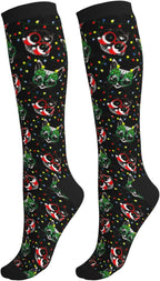 Compression Socks Calf Knee High Support Socks Novelty For Women Men Athletic Running Hiking Nurse