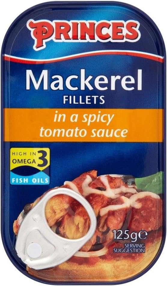 Princes Mackerel Fillets in a Spicy Tomato Sauce (125g)