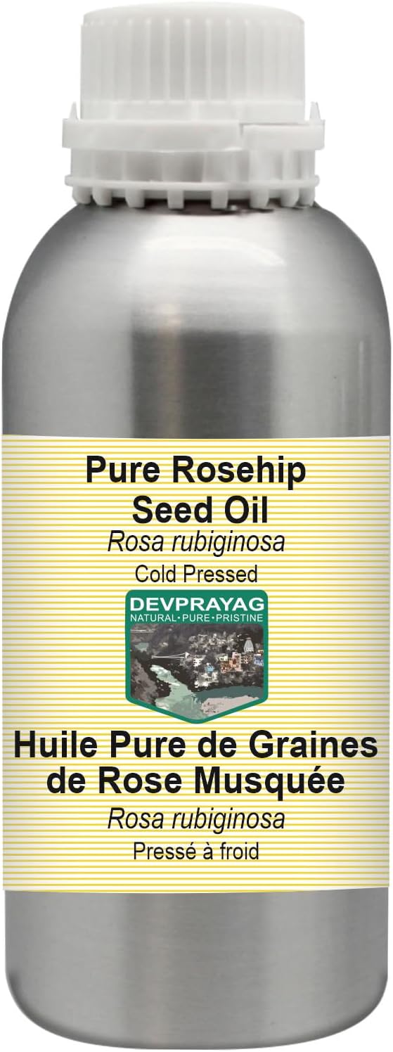 Pure Rosehip Seed Oil (Rosa rubiginosa) Cold Pressed 300ml (10 oz)