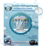 Eco-Friendly Laundry Detergent Sheets - 60 Loads Eco Liquidless Soap - Travel-Friendly for Hot & Cold Cycles, Tackles Tough Stains & Odors - Gentle on Sensitive Skin-Easy To Use (Fresh Scent)