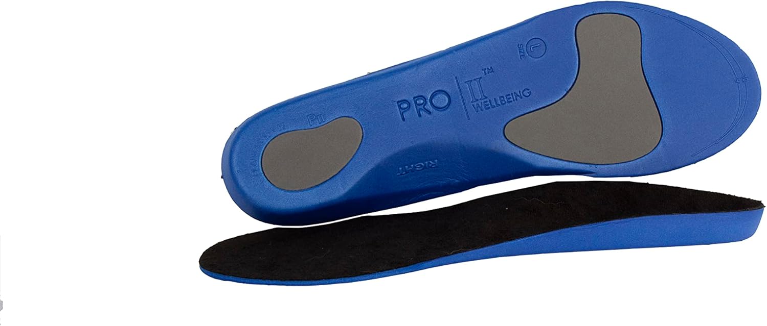 PRO 11 WELLBEING- Moisture Absorbing Orthotic Insoles for High Arches (13/14 UK)