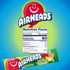 Airheads Sour Full-Size Candy Bars, Taffy, Sour Watermelon Punch, Individually Wrapped Candy, 36 Count