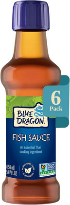 Blue Dragon Fish Sauce - 5oz (Pack of 6) - No Artificial Flavors Or Preservatives - Made With Anchovy Extract, Salt, Sugar & Water - Authentic Thai Fish Sauce For Cooking, Marinades, Soups & Stir Fry