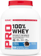 GNC Pro Performance 100% Whey Protein Powder 2.0, Fast Absorbing for Muscle Strength and Recovery, Cookies and Cream, 64 Servings