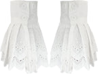 Joyci Pleated Cuff Stretch Bracelet Costume Layered False Sleeves Detachable Ruffled Wrist Cuffs for Women Girl
