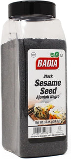 Badia Black Sesame Seed, 16 oz – Whole Black Sesame Seeds for Cooking, Baking & Garnishing – Rich, Nutty & Crunchy Flavor