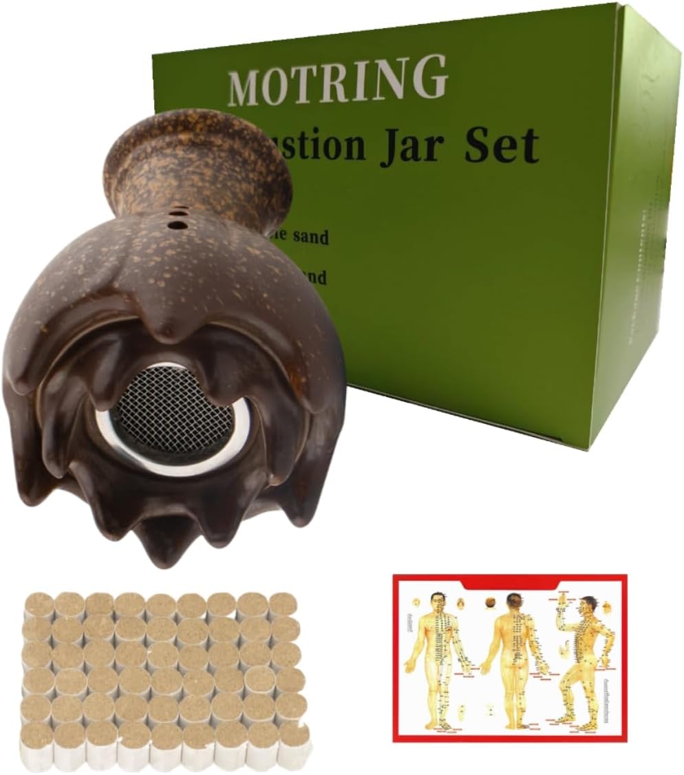 Moxibustion Box Purple Sand Jar Moxa Rollers Sticks Holder Portable Scraping Cup Tool Set 艾灸罐