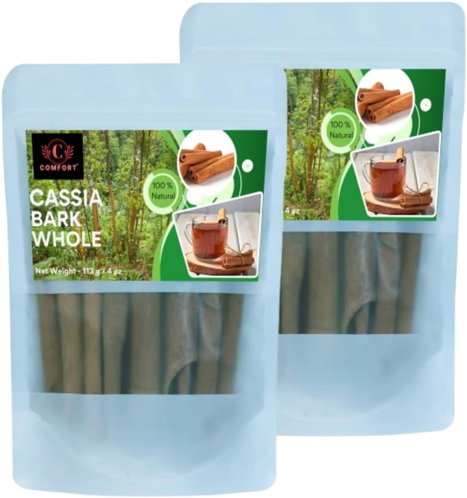 Organic Cassia Bark Whole (226G/7.97OZ): A Versatile Spice for Flavor and Wellness (Pack of 2)