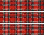 Classic Red Plaid Birthday - Side Strip - 2D Edible Cake Party Topper - D24193