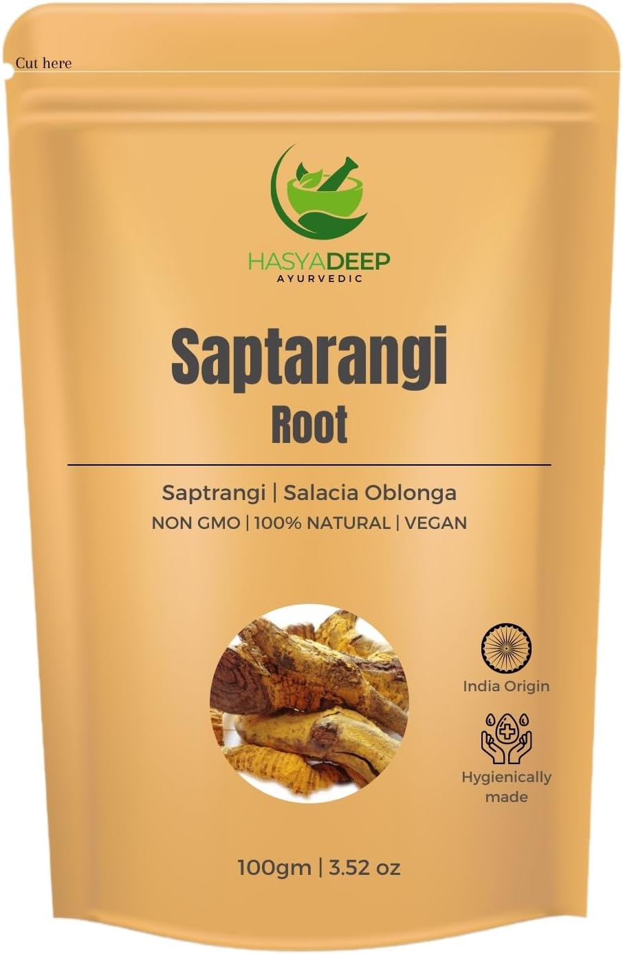 Saptarangi Roots | Salacia Oblonga | Salacia reticulata | Saptrangi Jadd (100gm/3.52oz)