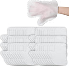 Drkicsy Multi-Purpose Washable Dusting Gloves, Household Cleaning Duster Gloves Home Dust Removal Microfiber Gloves (60, White)