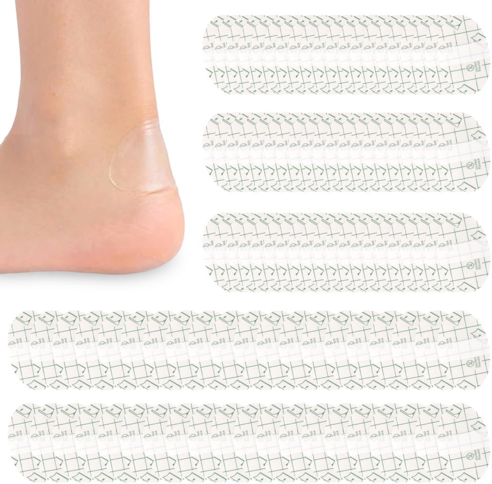 120 Pcs Self Adhesive Heel Anti Wear Sticker, Waterproof Self-Adhesive Heel Protectors for Prevent Heels Rubbed and Discomfort, Invisible Thin Pads, for High Heels Sports Shoe, Transparent