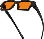 Eyekepper Blue Light Blocking Glasses Men Women Orange Tinted for Computer Gaming, Sleep Better and Reduce Eyestrain Black