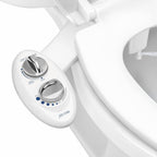 LUXE Bidet NEO 120 - Single Nozzle, Self-Cleaning, Non-Electric Bidet Attachment for Toilet Seat, Adjustable Water Pressure, Rear Wash (White)