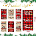 Zonon 90 Pieces Christmas Candy Bar Decoration(No Candy), Red and Black Plaid Mini Chocolates Bar Wrapper Stickers Merry Christmas Party Favors for Neighbors Xams Holiday Party Decoration
