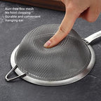 3.35inch 304 Stainless Steel Fine Mesh Strainers for Kitchen, Colander-Skimmer with Handle, Metal Sieve Sifters for Food, Rice, Oil, Noodles, Fruits, Vegetable, Tea Strainer