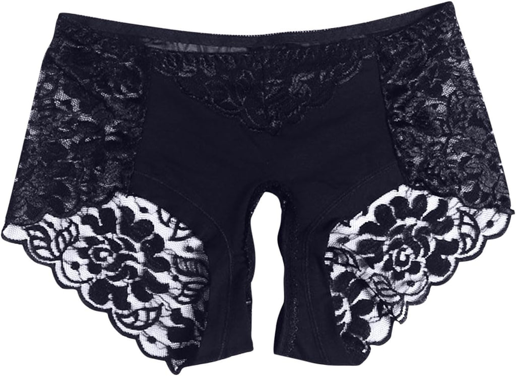 Womens Sexy Cheeky Underwear Seamless Panties Mesh Lace Bikini Briefs See Through Sheer Slutty Naughty Sex Lingerie