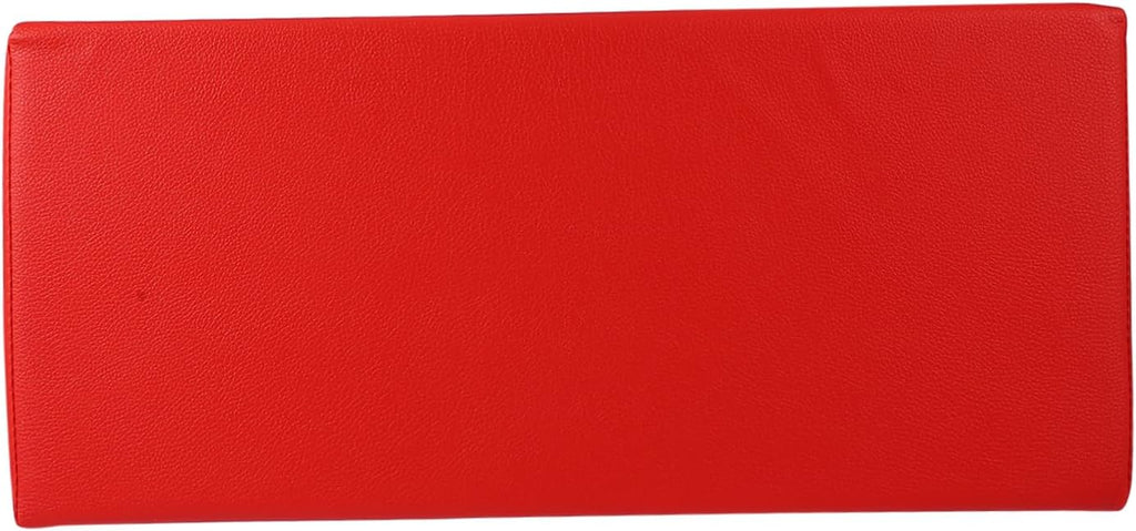 Cabilock 1pc Pu Leather Neck Pillow for Face Massage Table Ergonomic Design Cover Comfortable Support for Beauty Salon and Home Use Red