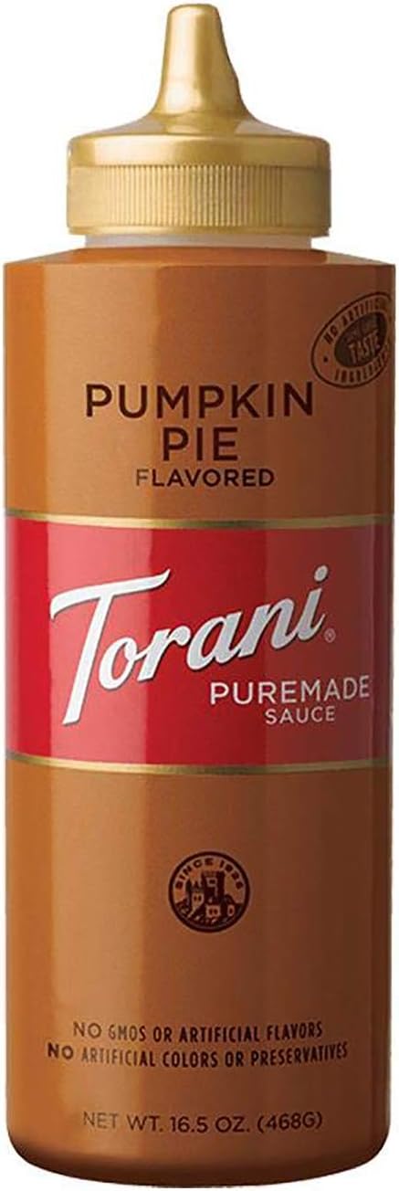 Torani Puremade Sauce, Pumpkin Pie, Squeeze Bottle, 16.5 Ounces