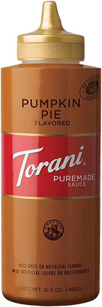 Torani Puremade Sauce, Pumpkin Pie, Squeeze Bottle, 16.5 Ounces