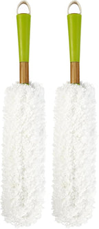 Full Circle Dust Whisperer Washable Microfiber Duster, Green (Pack of 2)
