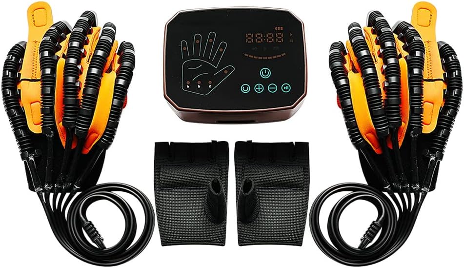 1 Pair Rehabilitation Robot Gloves, Stroke Hemiplegia Hand Rehabilitation Equipment, for Hand Pain Relief Therapy(Size:XXL Code)