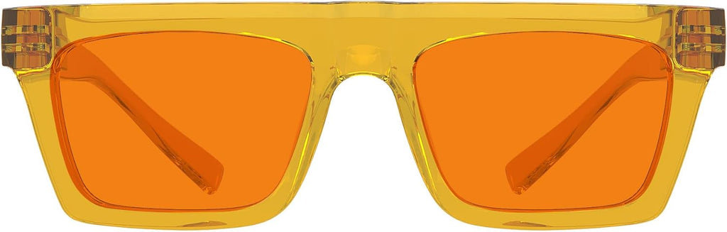 Eyekepper Orange Tinted Blue Light Blocking Glasses Metalless Screwless Spring Hinges UV Protection for Computer Gaming