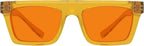 Eyekepper Orange Tinted Blue Light Blocking Glasses Metalless Screwless Spring Hinges UV Protection for Computer Gaming